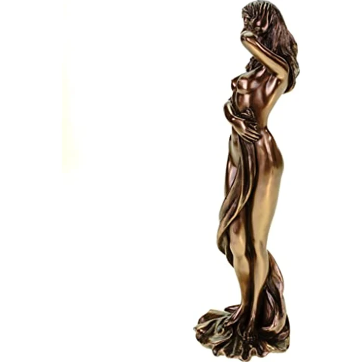 Weiblicher Akt Frau läßt ihr Tuch langsam runtersinken Figur Skulptur – Bild 5