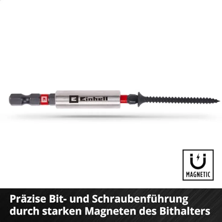 Einhell Bit-Set S-CASE, 28-tlg. schlagfest mit 15x 25-mm-Bits und 9x 50-mm-Bits aus S2 Stahl, inklusive 60 mm Bithalter – Bild 6
