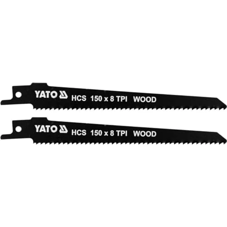 YATO YT-33923 Sägeblatt, 150 mm, 8 TPI, Stahl, 2 Stück für Holz