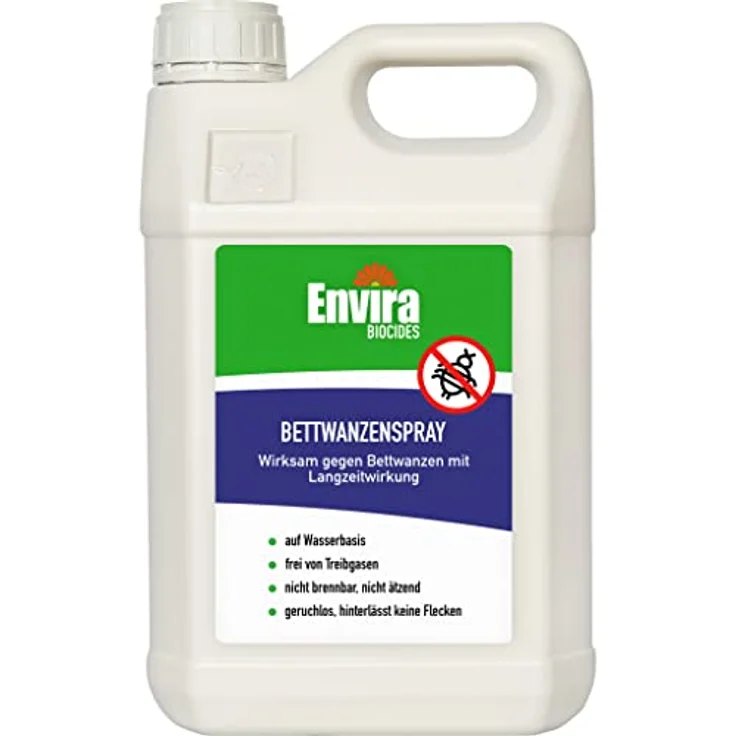 Envira Bettwanzen-Spray - Anti-Bettwanzen-Mittel Mit Langzeitwirkung - Geruchlos & Auf Wasserbasis - 500 ml & 5 Liter – Bild 2