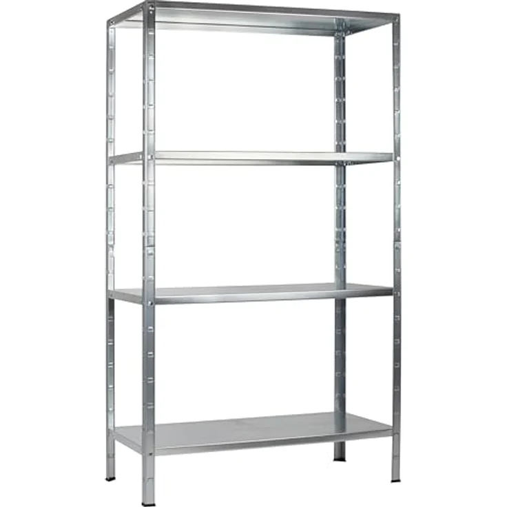 Schulte Regalwelt Lagerregal mit 4 PowerMAX-Fachböden, 180x90x40cm Regalsystem, Steckregal mit einfacher Montage ohne Verschrauben, Traglast je Boden bis zu 65 Kg (bis zu 260 Kg Gesamttraglast) – Bild 2