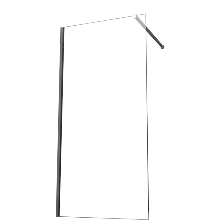 Glasdeals Walk In Duschwand TIPO 70 x 200 cm, Sicherheitsglas mit Easy-Clean Beschichtung, verchromtes Aluminiumprofil
