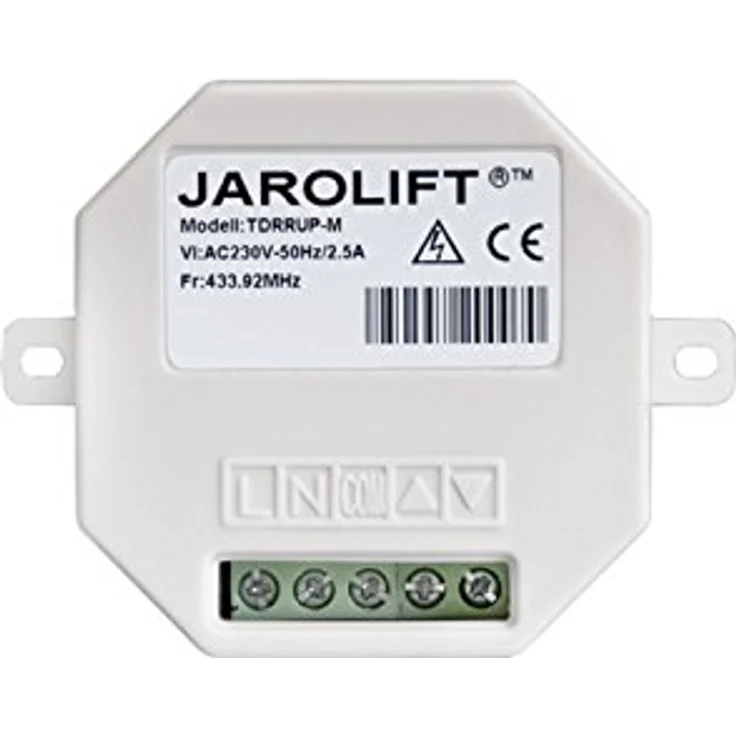 jarolift 1-Kanal Funkempfänger TDRRUP-M, Rollladensteuerung für Rohrmotoren, 15 m Reichweite, kompatibel mit jarolift TDR Funksender, Weiß – Bild 3