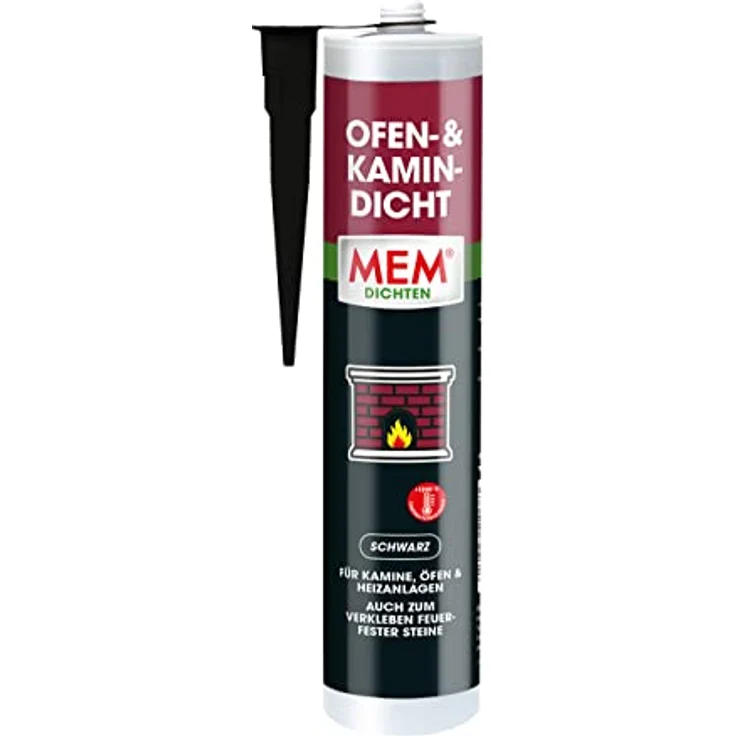 MEM Bauchemie Montagekleber MEM Kamin- und Ofendicht, hochtemperaturbeständige Dichtungsmasse für Heizanlagen, 300ml – Bild 2