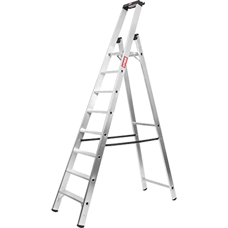 STIER Stufen Stehleiter Premium 8 Stufen einseitig begehbar