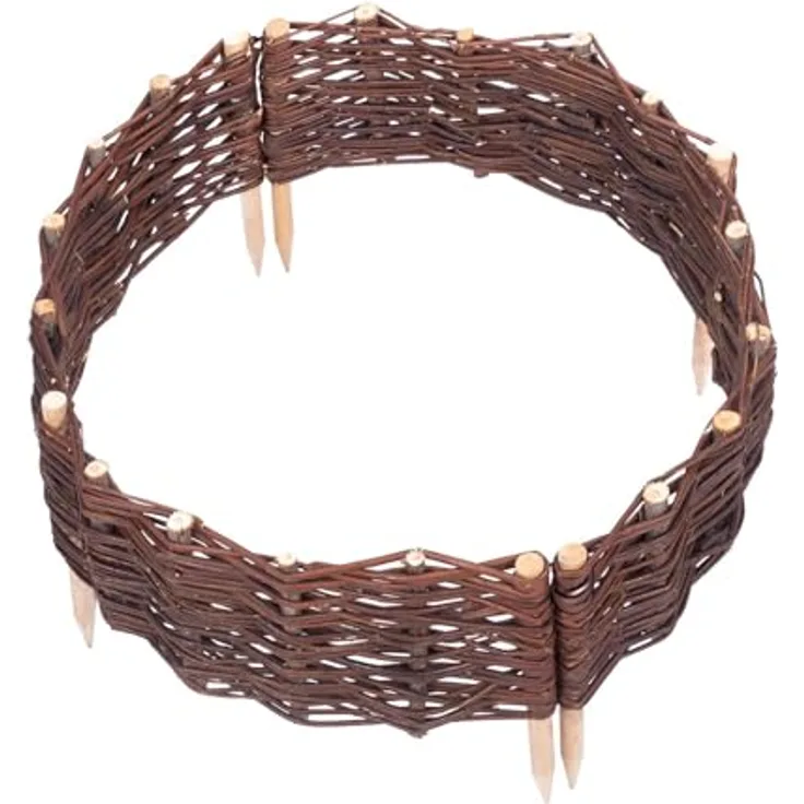 BooGardi Beetbegrenzung aus Weide · in vielen Größen · 20 cm x Ø 60 cm 1x Kreis · Garten Steckzaun zur Beetumrandung · Rasenkante aus Weidengeflecht - Preisvergleich