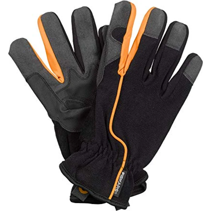 Fiskars Garten-Arbeitshandschuhe, Größe 8, Schwarz-Orange, 1003478 – Bild 2