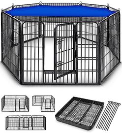 TRESKO Welpenlaufstall 80 cm hoch