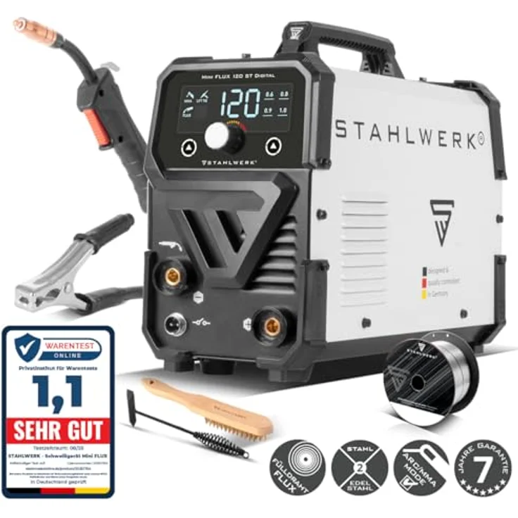 STAHLWERK FLUX 120 ST Digital, Schweißgerät mit Fülldraht, MMA, ARC, LIFT und TIG Funktion – Bild 2