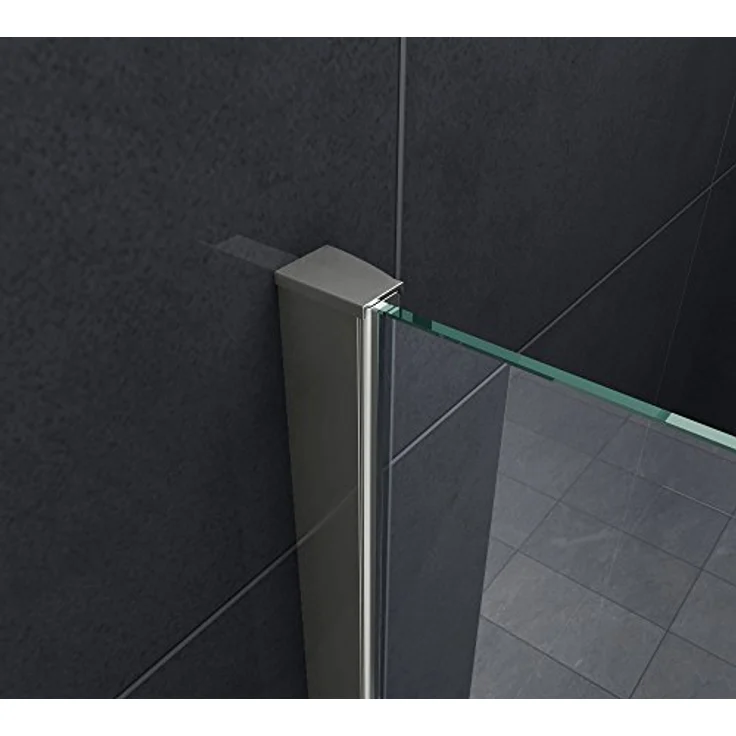 Glasdeals Walk-In Duschwand AQUOS-3502, 120 x 200 cm, Klarglas ESG, 10 mm, Easy-Clean, Aluminiumprofile mit verdeckter Verschraubung, flexible Wandausgleichsmöglichkeiten – Bild 5