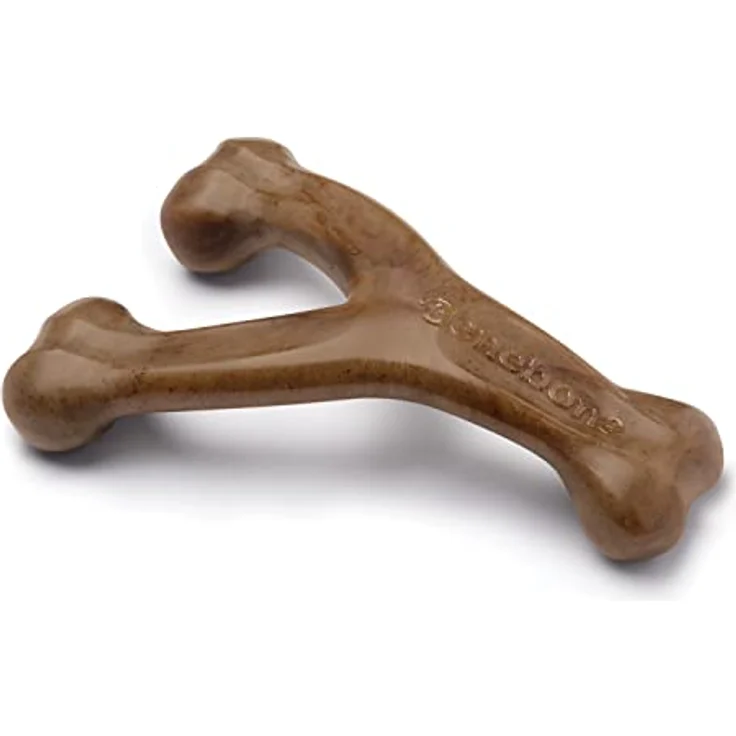 Benebone Unzerstörbares Wishbone Hunde-Kauspielzeug für Aggressive Kauer, langanhaltende, robuste Langeweile Breaker für Hunde, echter Speckgeschmack, für große Hunde – Bild 1