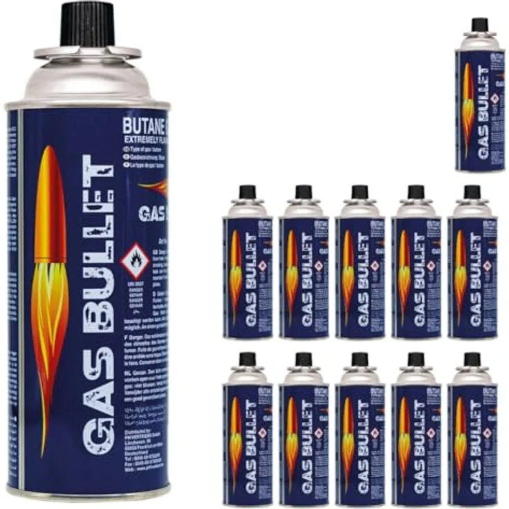 Gas Bullet ® Gaskartusche 227g mit Bajonett-Ventil (MSF-1a) | Butan | Ideal für Camping und Outdoorküchen | Sichere Anwendung und langlebige Leistung – Bild 1