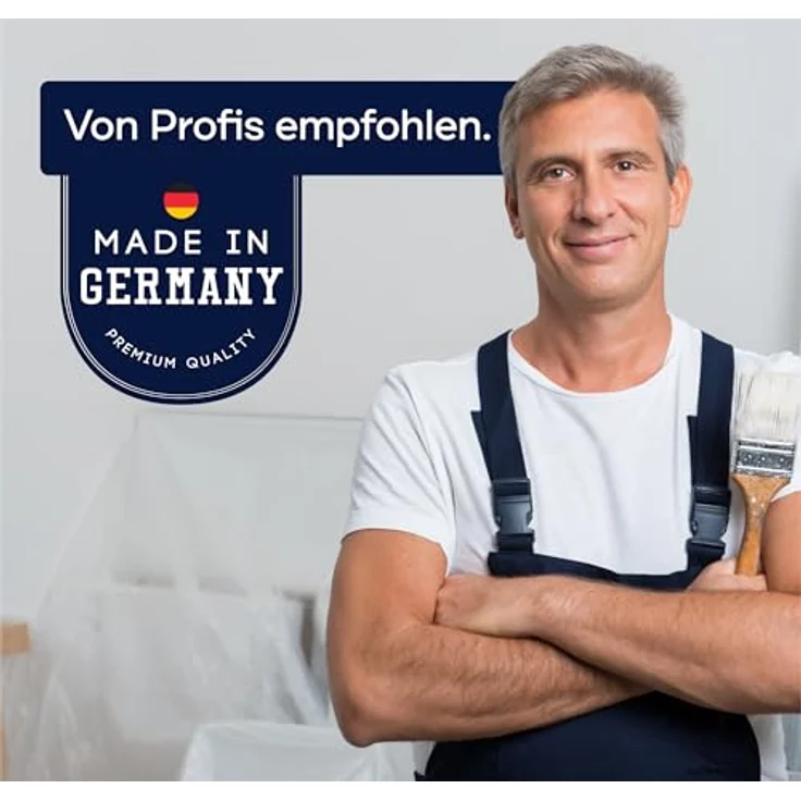 plid Wandfarbe Matte 2.5L, Hochdeckende, geruchsarme Innenfarbe für ca. 18 m², Farbton "Kaffegenuss" beige, schnelltrocknend, geeignet für verschiedene Untergründe – Bild 6