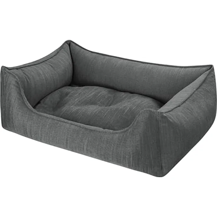 Dandy Dog Hundebett Stein - abziehbar Bezug und Füllung waschbar gelenkschonend kuschelig robust Qualität Made in Germany - Größe M, recycelter Stoff aus PET-Flaschen