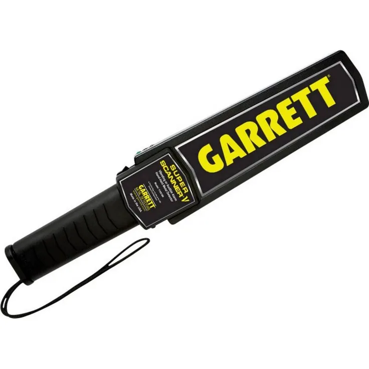 Garrett Super Scanner V, Hand-Metalldetektor mit automatischem Abgleich, professionelles Sicherheitspersonal, Gelb