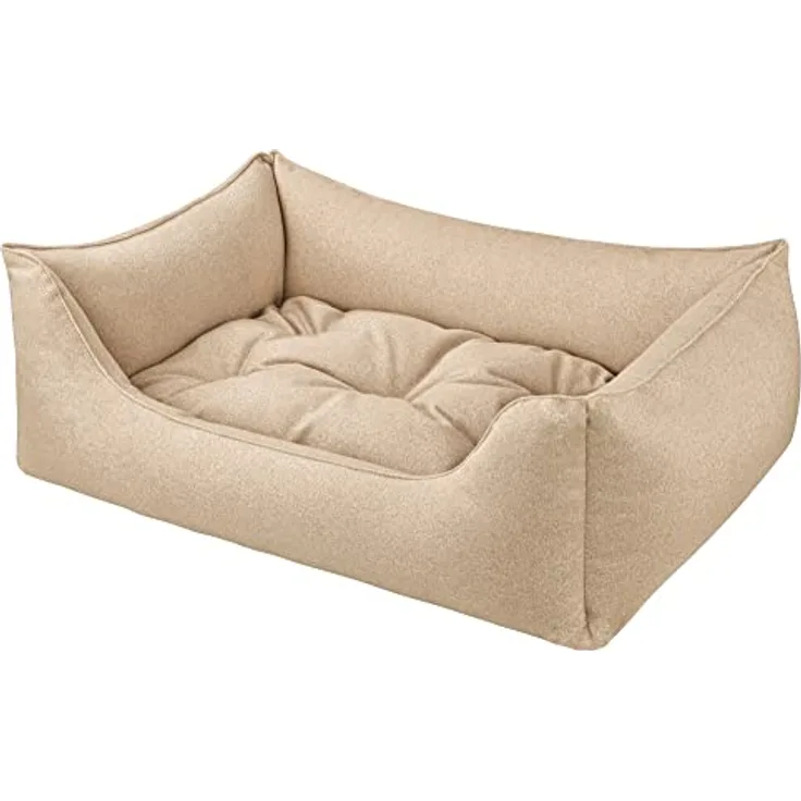Dandy Dog Hundebett Filz Hellbeige - Abziehbarer Bezug und waschbare Füllung - Kuschelig und robust - Made in Germany - Größe L