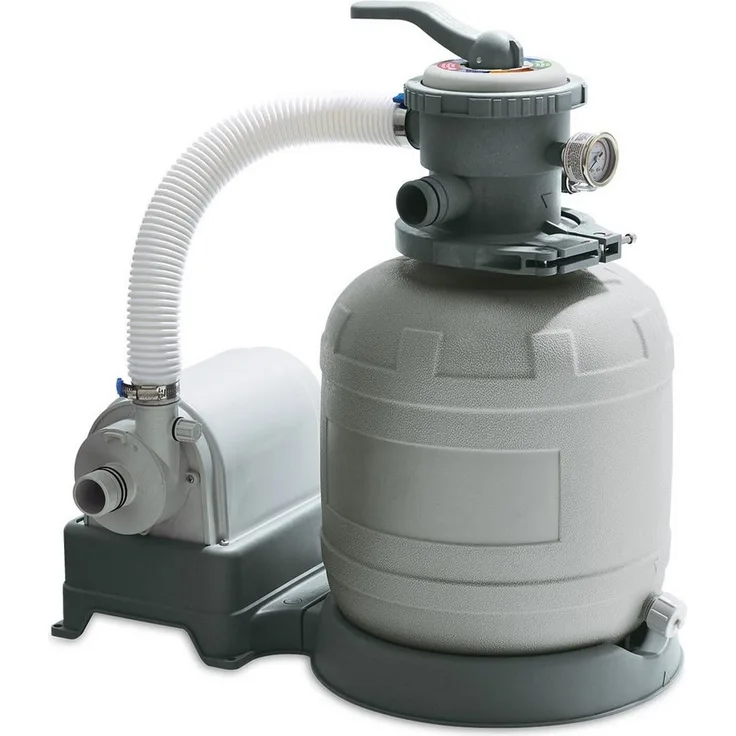 SUMMER WAVES TW16-P53ST16000EU, Sandfilter Pumpe 5110 Liter/Stunde mit 6-Wege-Ventil und hochbelastbarem Behälter