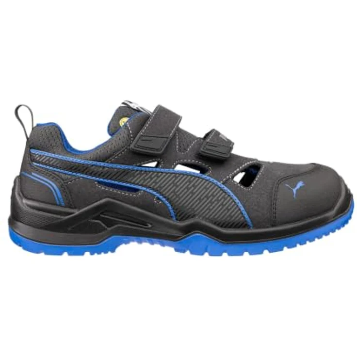 PUMA NEODYME BLUE WIDE LOW S1PS ESD FO SR Sicherheitssandale, Schuhgröße EU 43, atmungsaktive Mikrofaser, Duo-PU-Sohle, flexibler Durchtrittschutz – Bild 1