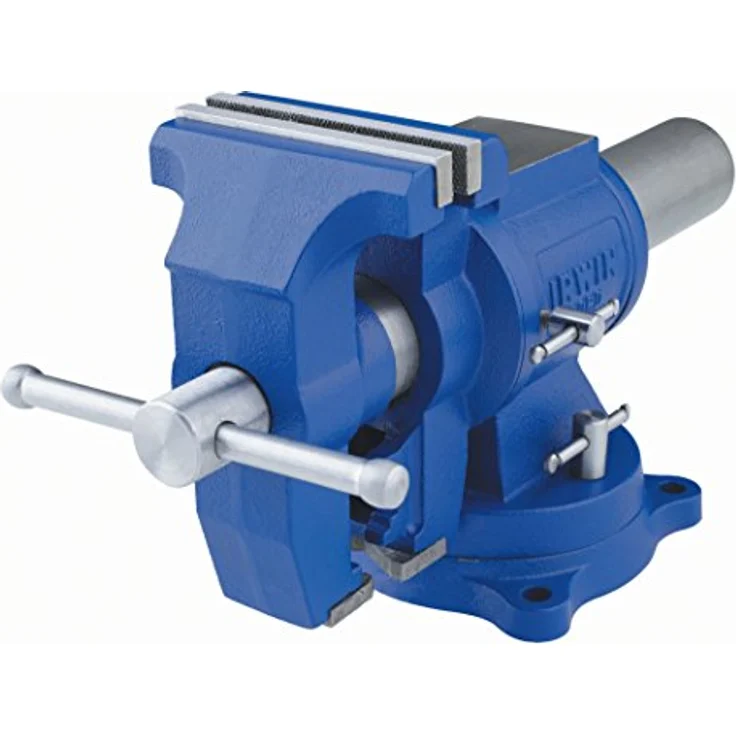 IRWIN 4935505 IW4935505, 12cm Schraubstock aus feinkörnigem Grauguss, 360 Grad drehbar, mit Drehteller und Ambossfläche – Bild 2