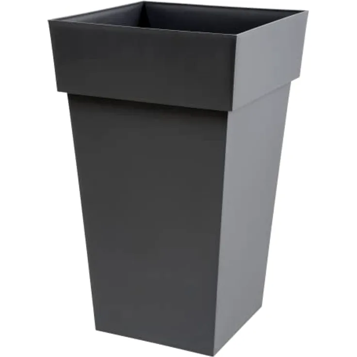 EDA Plastiques 13635 G.ANT SX3 Toscane Blumentopf aus Polypropylen, 39 x 39 x 65 cm, Grau