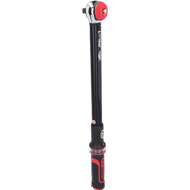 KS Tools Ratschen-Drehmomentschlüssel, 1/2" mit doppelter Skala (20 Nm - 200 Nm), präzise Auslösegenauigkeit – Bild 2