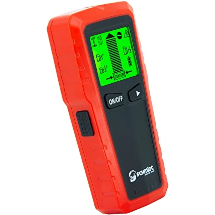 SCHMIDT security tools Leitungsortungsgerät Ortungsgerät CF-13 Wandscanner Multidetektor Balkensucher, digitaler LCD-Display, Farbe: Rot - Preisvergleich – Bild 4