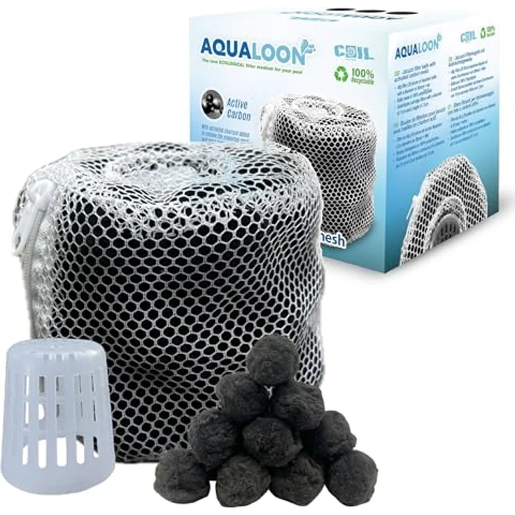 COIL Pool Filterbälle, Wasserfilter, Kompatibel mit Bestway Typ VI und Intex Typ S1, 20 Stück, Wiederverwendbar, Schwarz – Bild 1
