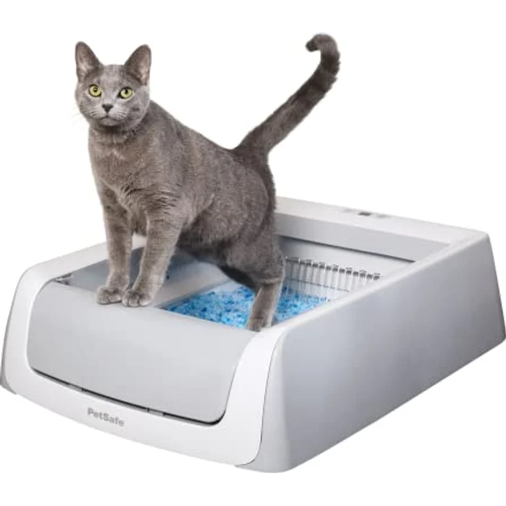 PetSafe Selbstreinigendes Katzenklo PetSafe ScoopFree, Vollautomatische Katzentoilette, Mit automatischem Rechen und integriertem Gesundheitsmonitor, Grau – Bild 1