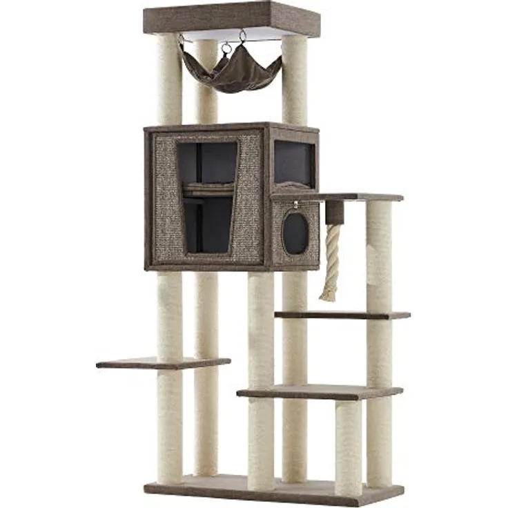 Nobby Kratzbaum KASIL, braun Leinenoptik, 1 Stück