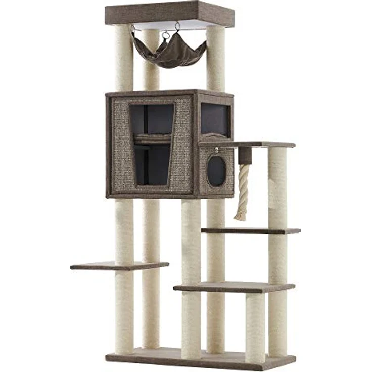 Nobby Kratzbaum KASIL, braun Leinenoptik, 1 Stück – Bild 1