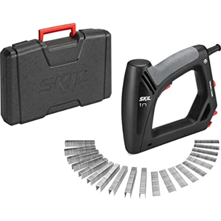 Skil Tacker 8200 AC (Elektrotacker, Elektronagler, für Nägel + Klammern bis 16 mm, Kabellänge 6 Meter, inkl. Kunststoffkoffer) 2610Z04064 – Bild 2