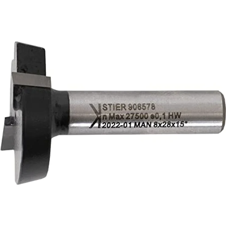 STIER Planfräser HW 8 mm 28 mm NL 7,5 mm 5 Grad, ideal zum Planfräsen von Kanten – Bild 1