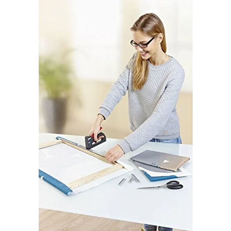 NOVUS Elektro-Tacker Novus Handtacker J 11 8 mm, Hobby-Tacker für Feindrahtklammern, 8 mm, blau – Bild 5