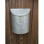 Dekorativer, praktischer Briefkasten Postkasten Eisen verzinkt grau