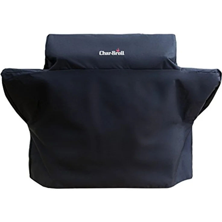 Char Broil Premium Grillabdeckung, wetterbeständige Abdeckhaube aus schwarzem Polyester, Schutz vor Regen, Schnee und UV-Strahlen – Bild 1