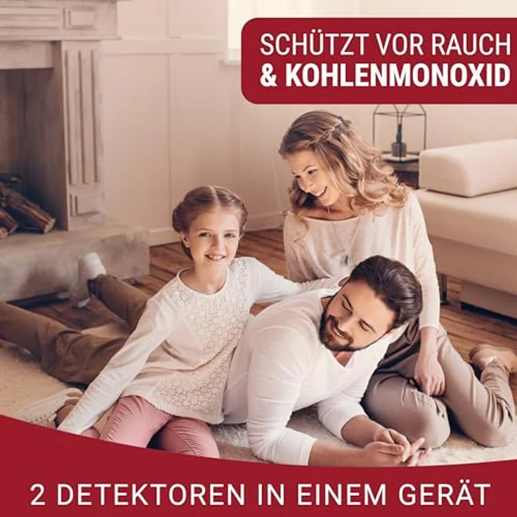 FLORI.PLUS Kombi Rauchmelder & CO-Melder FLORI.PLUS.25, 85 dB Alarm, 10 Jahre Lebensdauer, einfache Deckenmontage, geprüft & sicher – Bild 2