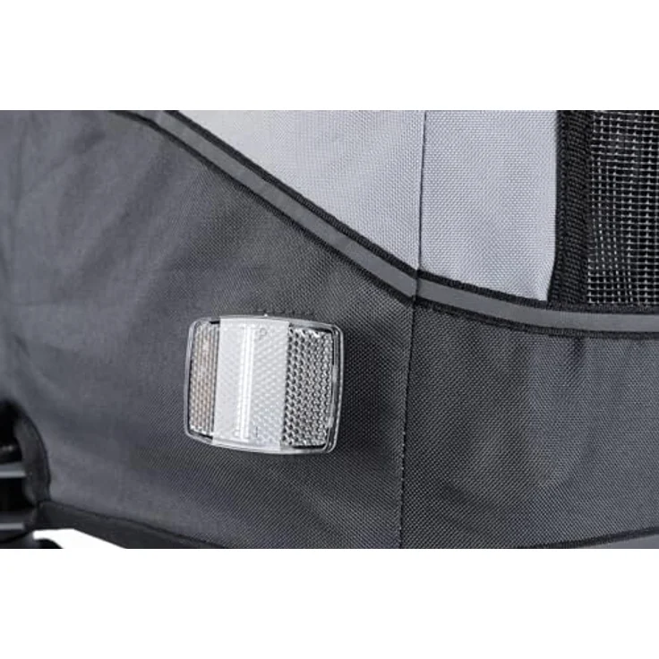 Fahrrad-Anhänger, faltbar S: 58 93 74/114 cm grau – Bild 4