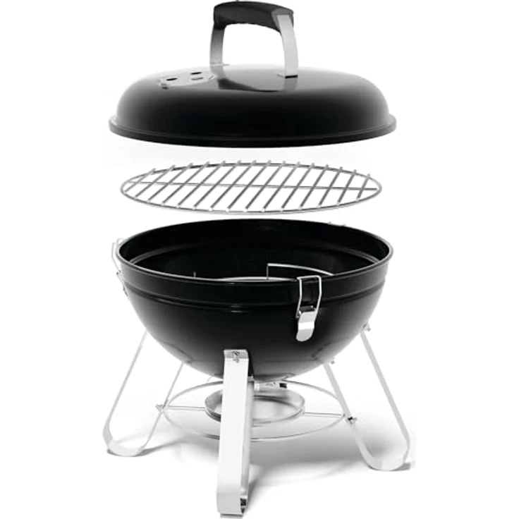Napoleon Holzkohle-Kugelgrill NK14 Kettle, mobiler 14-Zoll Grill in Schwarz mit porzellanisierter Oberfläche – Bild 2