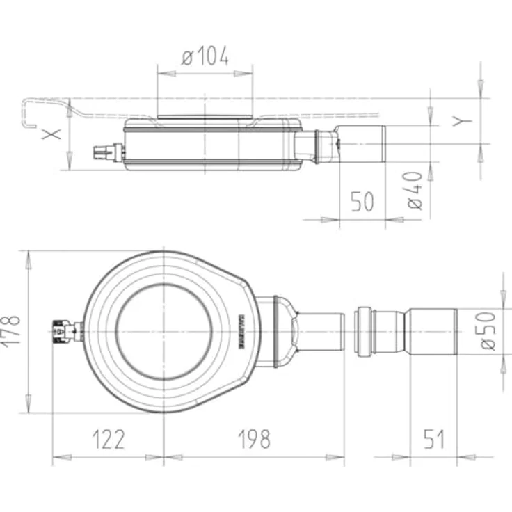 Kaldewei DW-Ablaufgarnitur KA 90 flach, chrom, Bauhöhe 61 mm, Ablaufleistung 0,8 l/s, Anschlussdurchmesser 40 mm – Bild 3