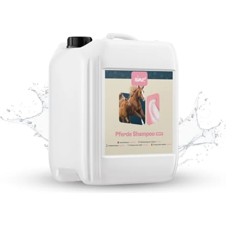 nimo Tiershampoo Pferde Shampoo sensitiv, 10000 ml, gegen Juckreiz und Trockenheit, besonders mild und rückfettend – Bild 1