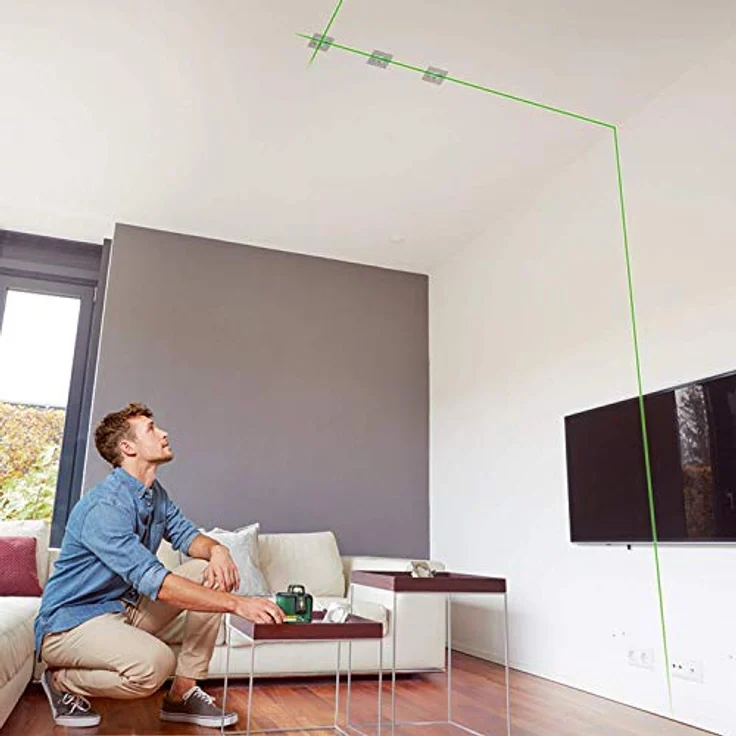 Bosch Kreuzlinienlaser AdvancedLevel 360 (Arbeitsbereich: bis 24 m, selbstnivellierend bis ± 4°, grüner Laser, 4x AA-Batterien, im Karton) – Bild 5