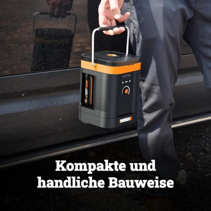 WORX WX098 Akku-Kompressor 20V, 150 PSI, inkl. Akku & Ladegerät, digitales Display, LED-Licht, PowerShare – Bild 4