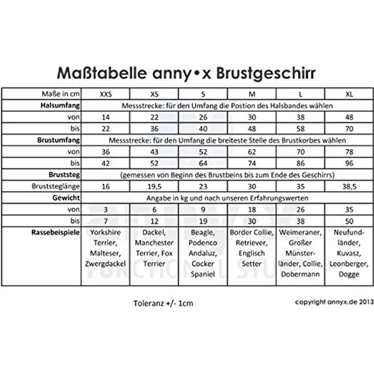 anny-x Brustgeschirr Fun braun Petrol - Gr. L – Bild 2