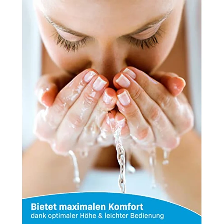 Alpenberger Waschbecken - Keramik Aufsatzwaschbecken Hängewaschbecken - Eleganter Waschplatz, schmutzabweisend & hygienisch mit Nano beschichtet, weiß – Bild 6