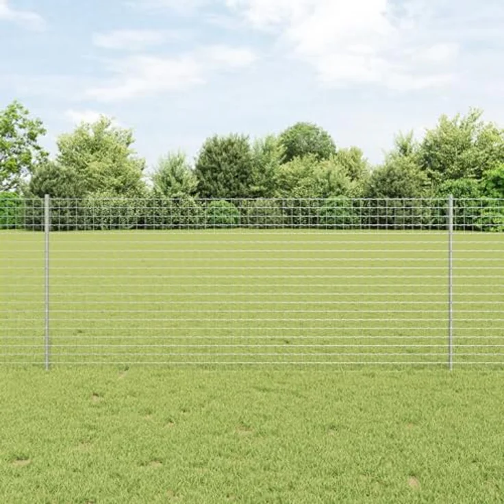 vidaXL Zaunpfosten U-Kanal, 2 Stück, 140 cm, silber, verzinkter Stahl, rostresistent – Bild 2