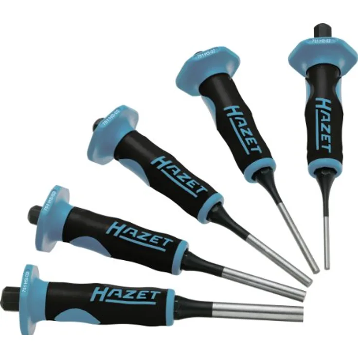 HAZET splitpennen aandrijfset 751HS/5 | 5-delige set met 3, 4, 5, 6 en 8 mm | Ideaal voor het in- of uitdraaien van splitpennen en andere bevestigingsmiddelen