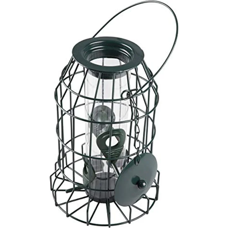 Windhager Protector Vogelfuttersilo mit Räuberschutz, Vogelhaus, Futterhaus, Vogelhäuschen, Vogelfutterstation zum Aufhängen, Vogel-Silo, 06514, anthrazit – Bild 5