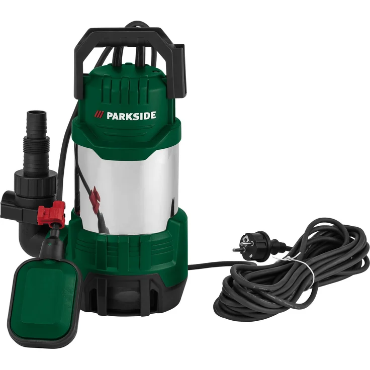 PARKSIDE® Schmutzwasser-Tauchpumpe »PETPS 1100 A1«, 1100 W, Edelstahlgehäuse, vollautomatischer Schwimmschalter, max. Förderhöhe 900 cm