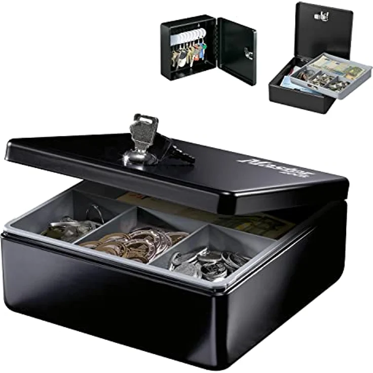 Master Lock Schlüsselschrank oder Geldkassette [Sichern Geld oder Schlüssel] [Münzbrett] KDS1EURHRO, 7,5 cm x 17 cm x 17 cm – Bild 1