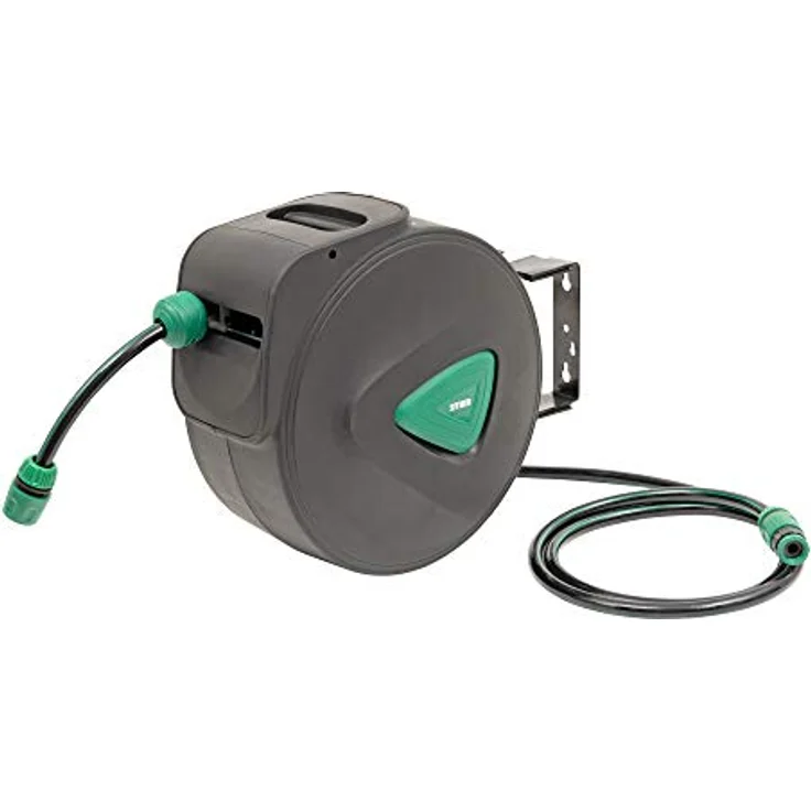 STIER Garten Schlauchtrommel SGS-200 20+2 m mit Sprühpistole automatisch schwenkbar Gartenschlauch – Bild 5